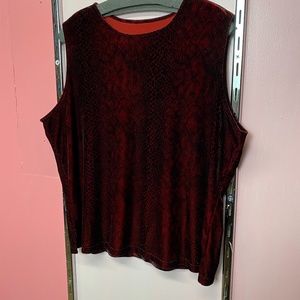 Plus size soft stretch print tank - no size